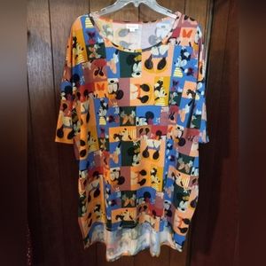Mini Mouse LuLaroe Irma size XL Oversized high low Tunic excellent condition